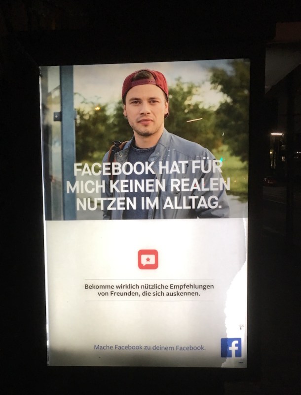 facebook street advert in germany